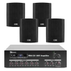 Zestaw odpornych na warunki pogodowe głośników 4 x 5.25" BC50V czarnych z wzmacniaczem bluetooth