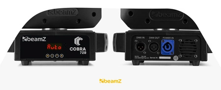 Zestaw: 2x Głowa ruchoma Cobra 720 Wash 7x 20W z zoomem Beamz+ case