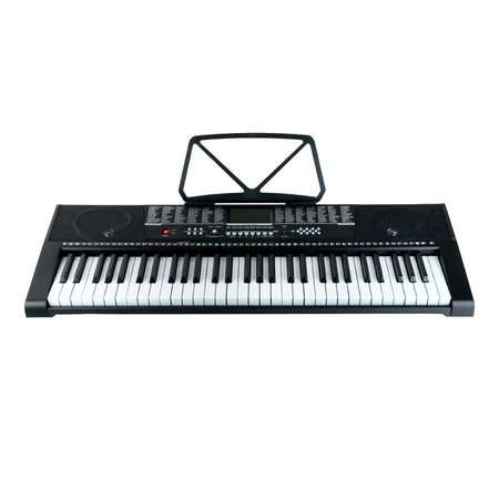 Zestaw: Keyboard 61 klawiszy bateryjno-sieciowy+ podwójny statyw pod keyboard+ ławka+ naklejki na klawisze