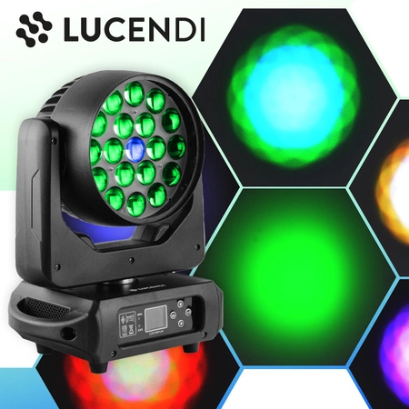 Głowa ruchoma WASHY285 19x15W LED Zoom Wash Lucendi