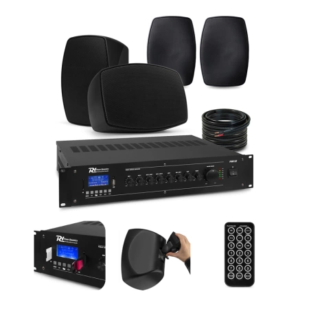 Zestaw głośników naściennych 4 x BHW40BK 4" 60W z wzmacniaczem 100V