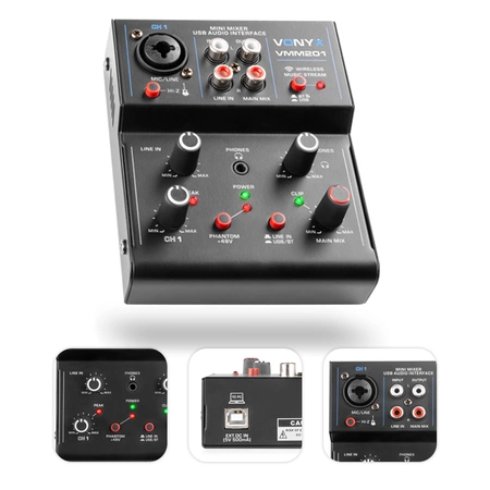 Mikser 2-kanałowy USB VMM201 Vonyx