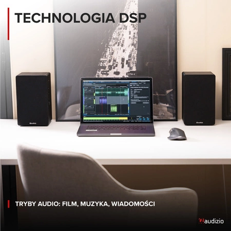 Zestaw aktywnych głośników półkowych KS01 80W, czarny