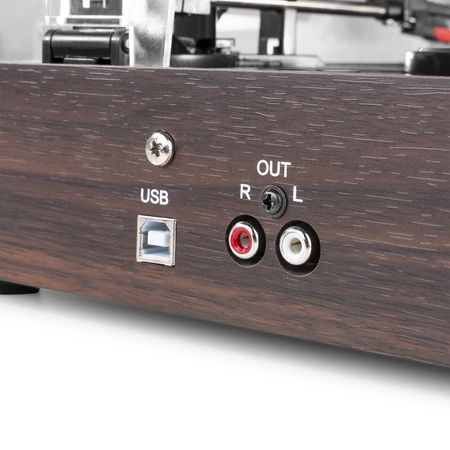 Gramofon RP106DW Fenton głośniki USB brązowy