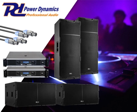 Profesjonalny zestaw nagłośnieniowy 2x 1200W 2x 7500W Power Dynamics