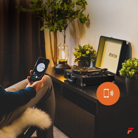 Gramofon w walizce RP115C Fenton grafitowy