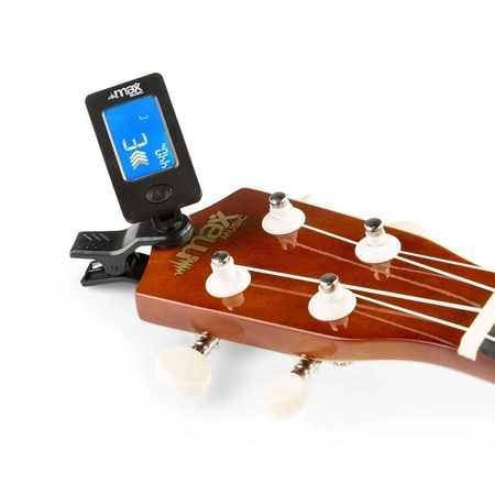 Zestaw: Ukulele sopranowe Max UKEY brązowe+ tuner dwie kostki struny pokrowiec