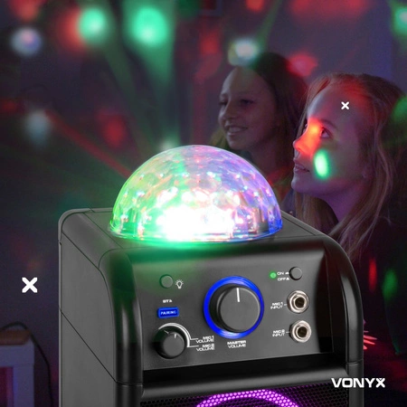 Głośnik karaoke Vonyx SBS55B 2x mikrofon BT LED