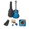 Zestaw: Gitara klasyczna 39'' SoloArt Max kolor niebieskie +statyw gitarowy +stojak na nuty +akcesoria