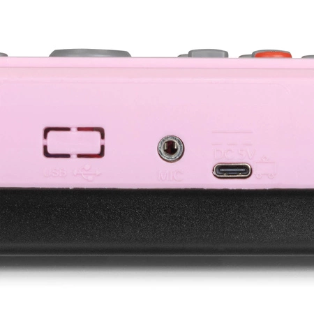 Keyboard dla dziewczynki 49 klawiszy akumulator/ mikrofon KD49P Max różowy