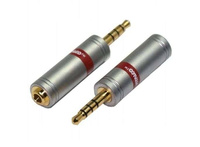 Adapter przejściówka Jack 3.5 mm 4pin wtyk - Jack 3.5 mm gniazdo adapter