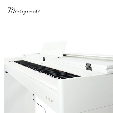 Pianino cyfrowe ze statywem 88 dynamicznych klawiszy ETIUDA białe Mielczewski
