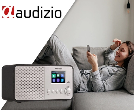 Radio cyfrowe DAB+ FM Avio srebrne Audizio
