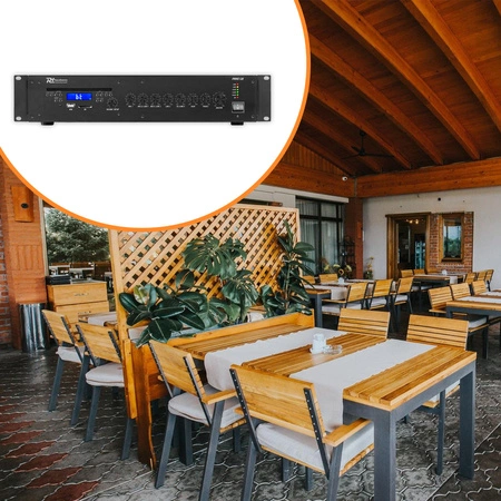 Wzmacniacz miksujący Power Dynamics PRC120 100V z CD 120W