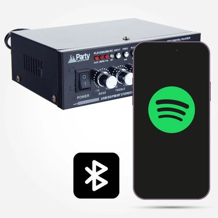 Zestaw karaoke: wzmacniacz karaoke 2x 25W+ dwie kolumny pasywne 6''+ mikrofon+ okablowanie