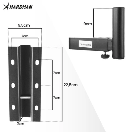 Statyw kolumnowy ścienny 2 szt HWS2 Hardman