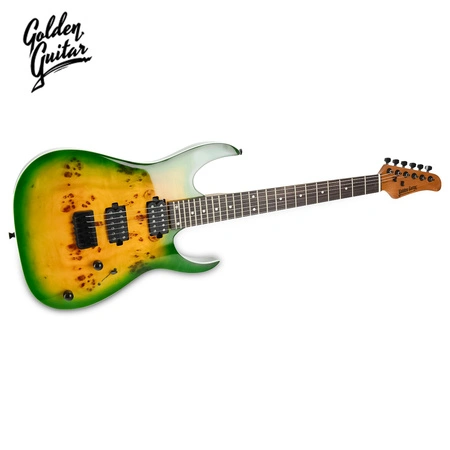Gitara elektryczna superstrat - kompletny zestaw -Golden Guitar PSG-3 Zielony