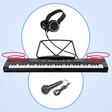 Keyboard 61- klawiszy bateryjny+ mikrofon KB15 Max