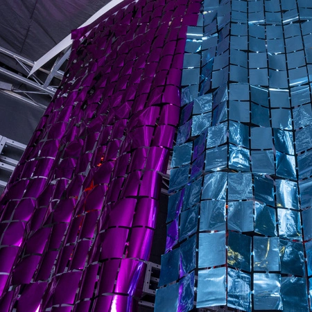 Kurtyna foliowa dekoracyjna - fuchsia