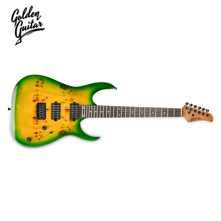 Gitara elektryczna superstrat - kompletny zestaw -Golden Guitar PSG-3 Zielony