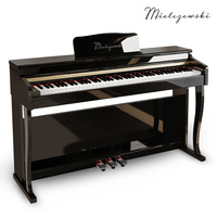 Pianino cyfrowe PRELUDE ważone z mechanizmem młoteczkowym czarne połysk Mielczewski