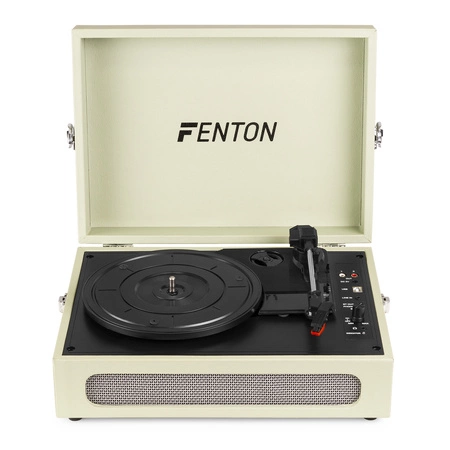 Gramofon w walizce RP118C Fenton wejście/wyjście BT zielony