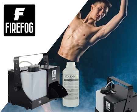 Zestaw: Wytwornica dymu HAZE 500 Firefog+ płyn do dymu Haze1L