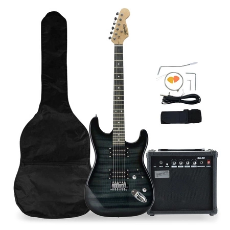 Gitara elektryczna - kompletny zestaw -Golden Guitar STEG-35 Czarny