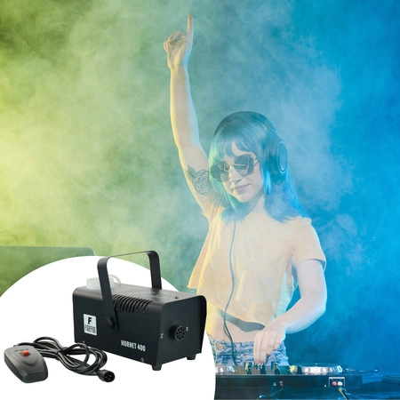 Zestaw: Wytwornica dymu 400W Hornet400 pilot przewodowy/ Firefog + płyn1l