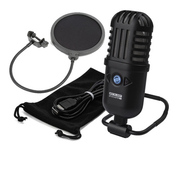 Zestaw: Mikrofon dynamiczny sPodcaster, statyw, pokrowiec, pop filtr