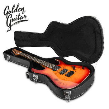 Gitara elektryczna superstrat Strat3 -zestaw z futerałem Golden Guitar wiśnia