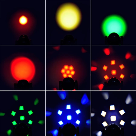 Zestaw: 4x Głowa ruchoma BEE280 7x40W LED Bee Eyes Lucendi+ dedykowane case