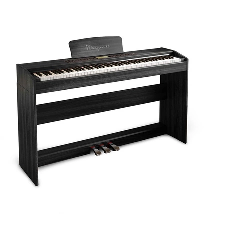 Pianino cyfrowe ważone z mechanizmem młoteczkowym ze statywem CANTATA czarne Mielczewski