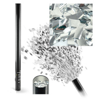 Tuba konfetti wyrzutnia ręczna kolor srebrny- 80cm Firefog