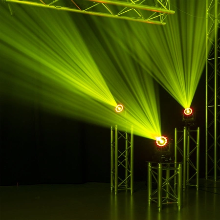 Zestaw: 2x Ruchoma głowa Cobra 100R Spot 100W z pierścieniem Beamz+ case