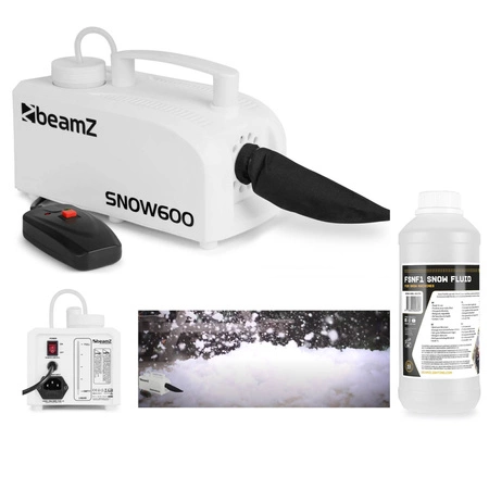 Zestaw: Wytwornica śniegu BeamZ Snow600 + płyn do śniegu 1l
