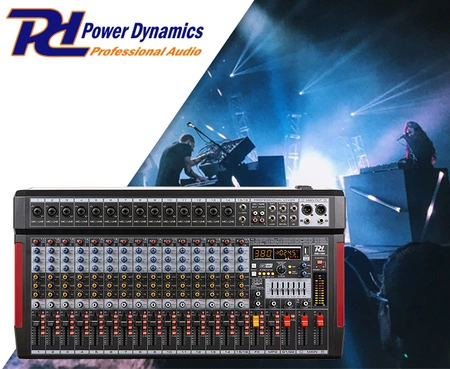 Mikser sceniczny 16-kanałowy PDM-T1604 DSP/MP3 Power Dynamics