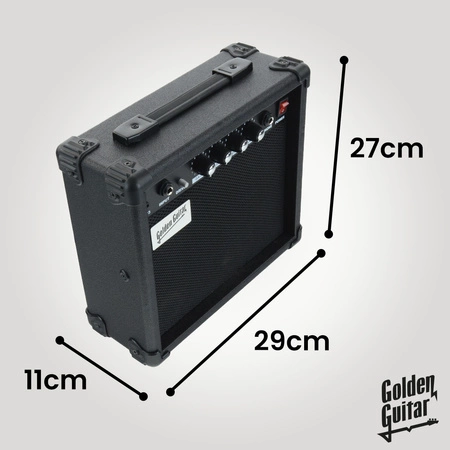 Gitara elektryczna - kompletny zestaw -Golden Guitar RFL-5 Czarny