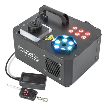 Zestaw: Wytwornica dymu pionowego LED 1000W SPRAY-COLOR-1000+ płyn do dymu 5L