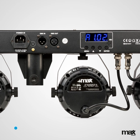 Zestaw oświetleniowy MAX Partybar11 - 4x 20W COB Par + statyw