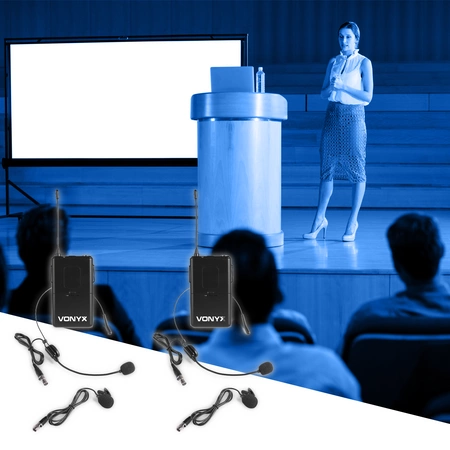 Zestaw mikrofonów nagłownych VHF Vonyx WM522B