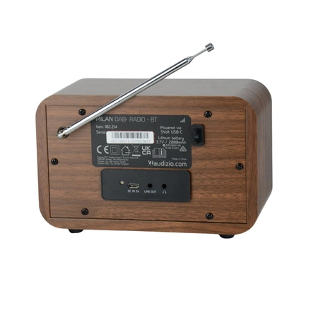 Radio Milan DAB +cyfrowe radio z akumulatorem/ brązowe