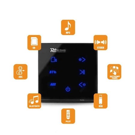 Zestaw: Wzmacniacz audio z 4 głośnikami sufitowymi Power Dynamics Powerline A100B