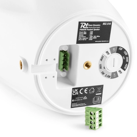 Zestaw białych głośników wiszących 4 x 6.5" PDS65W z wzmacniaczem