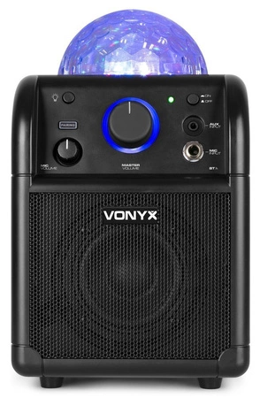 Głośnik bluetooth karaoke kula LED SBS50B BT czarny+ mikrofon bezprzewodowy