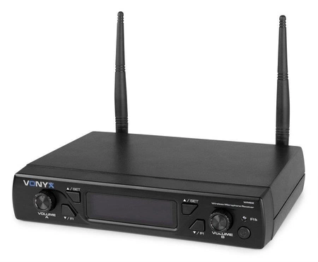 Zestaw mikrofonowy bezprzewodowy 2x mikrofon UHF Vonyx WM62