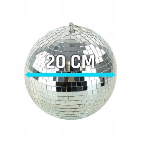 Zestaw: Kula lustrzana 20cm z napędem Firefog + Pinspot LEDSPOT5