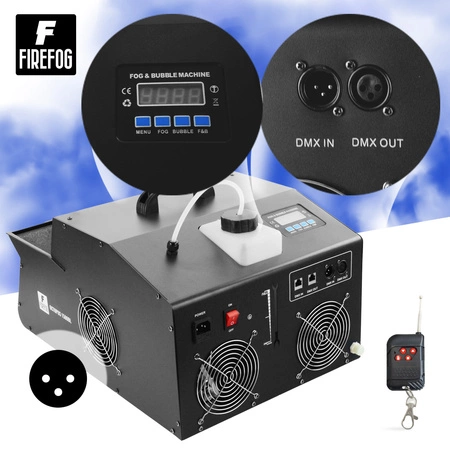 Wytwornica baniek i dymu z efektem LED Octopus 1500BL DMX pilot Firefog