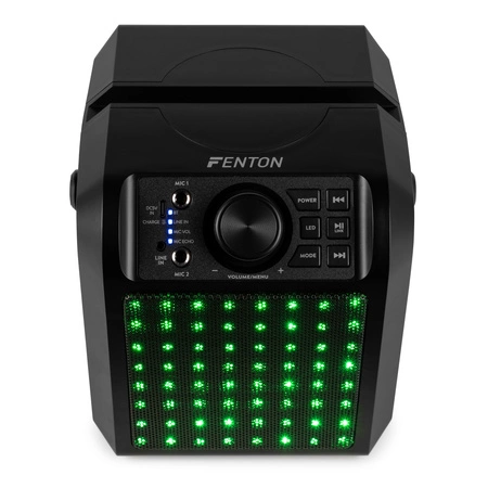 Głośnik Karaoke LED 2x mikrofon KAR50B Fenton Czarny