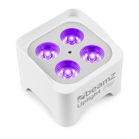 Zestaw: 4x Oświetlacz bateryjny BBP90W Par 4x 4W RGB-UV LED Beamz+ dedykowane case